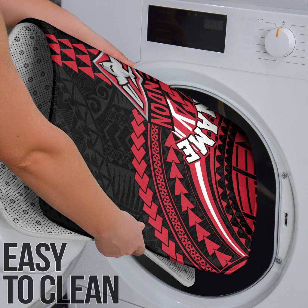 Personalized Essendon Bombers Bathroom Set Polynesian Tribal Pattern Heritage Football