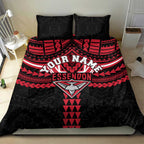Personalized Essendon Bombers Bedding Set Polynesian Tribal Pattern Heritage Football