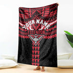 Personalized Essendon Bombers Blanket Polynesian Tribal Pattern Heritage Football
