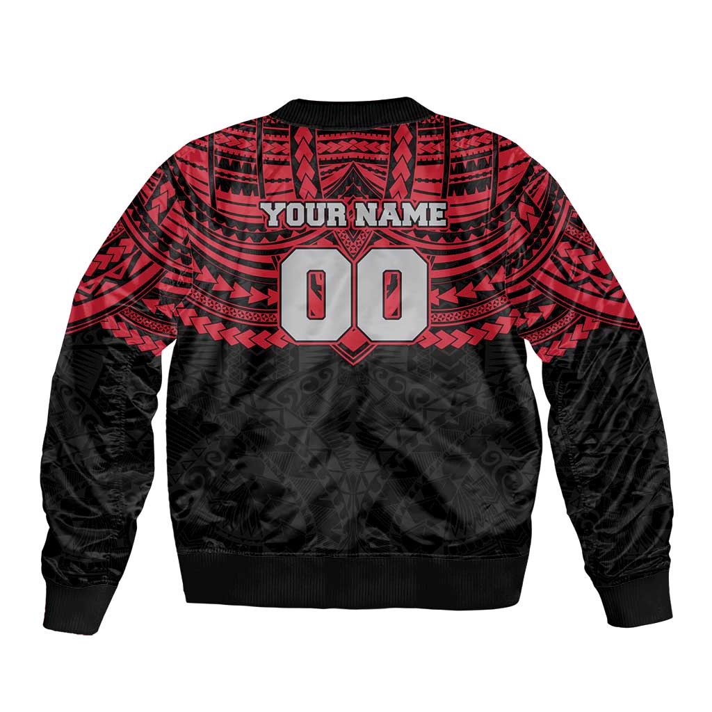 Personalized Essendon Bombers Bomber Jacket Polynesian Tribal Pattern Heritage Football