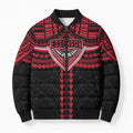 Personalized Essendon Bombers Bomber Puffer Jacket Polynesian Tribal Pattern Heritage Football