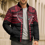 Personalized Essendon Bombers Bomber Puffer Jacket Polynesian Tribal Pattern Heritage Football