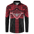 Personalized Essendon Bombers Button Sweatshirt Polynesian Tribal Pattern Heritage Football