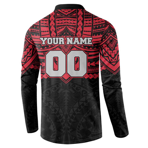 Personalized Essendon Bombers Button Sweatshirt Polynesian Tribal Pattern Heritage Football