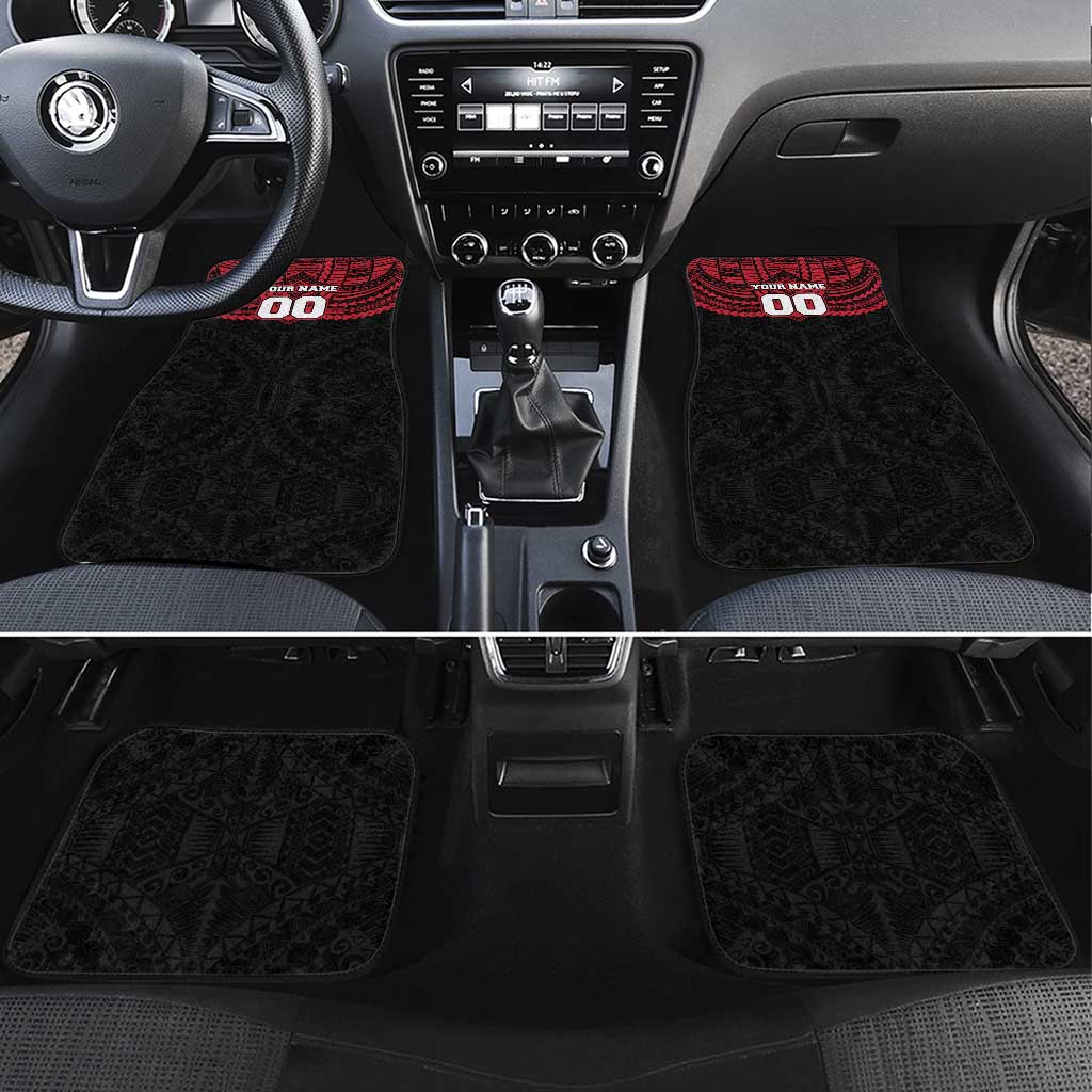 Personalized Essendon Bombers Car Mats Polynesian Tribal Pattern Heritage Football