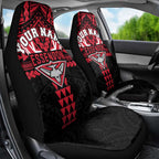 Personalized Essendon Bombers Car Seat Cover Polynesian Tribal Pattern Heritage Football