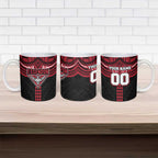 Personalized Essendon Bombers Ceramic Mug Polynesian Tribal Pattern Heritage Football