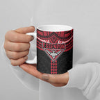 Personalized Essendon Bombers Ceramic Mug Polynesian Tribal Pattern Heritage Football