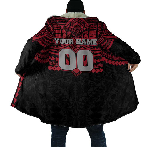 Personalized Essendon Bombers Cloak Polynesian Tribal Pattern Heritage Football