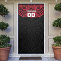 Personalized Essendon Bombers Door Cover Polynesian Tribal Pattern Heritage Football
