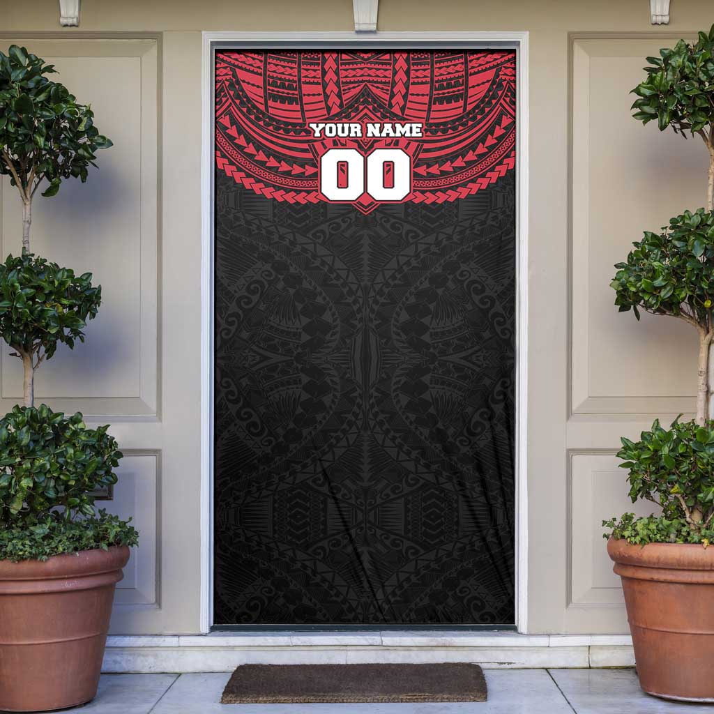 Personalized Essendon Bombers Door Cover Polynesian Tribal Pattern Heritage Football