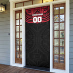 Personalized Essendon Bombers Door Cover Polynesian Tribal Pattern Heritage Football