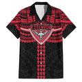 Personalized Essendon Bombers Family Matching Long Sleeve Bodycon Dress and Hawaiian Shirt Polynesian Tribal Pattern Heritage Football