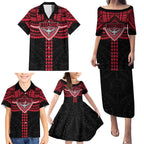 Personalized Essendon Bombers Family Matching Puletasi and Hawaiian Shirt Polynesian Tribal Pattern Heritage Football