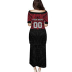 Personalized Essendon Bombers Family Matching Puletasi and Hawaiian Shirt Polynesian Tribal Pattern Heritage Football
