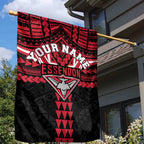 Personalized Essendon Bombers Garden Flag Polynesian Tribal Pattern Heritage Football