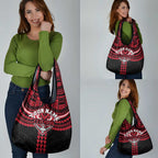 Personalized Essendon Bombers Grocery Bag Polynesian Tribal Pattern Heritage Football