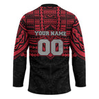 Personalized Essendon Bombers Hockey Jersey Polynesian Tribal Pattern Heritage Football