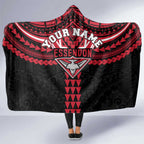 Personalized Essendon Bombers Hooded Blanket Polynesian Tribal Pattern Heritage Football