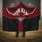 Personalized Essendon Bombers Hooded Blanket Polynesian Tribal Pattern Heritage Football