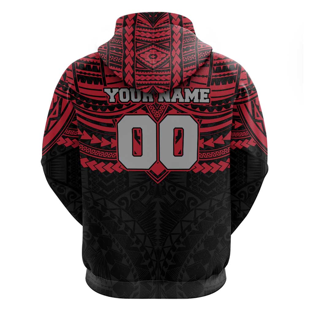 Personalized Essendon Bombers Hoodie Polynesian Tribal Pattern Heritage Football