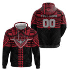 Personalized Essendon Bombers Hoodie Polynesian Tribal Pattern Heritage Football