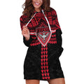 Personalized Essendon Bombers Hoodie Dress Polynesian Tribal Pattern Heritage Football