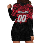 Personalized Essendon Bombers Hoodie Dress Polynesian Tribal Pattern Heritage Football