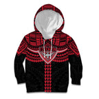 Personalized Essendon Bombers Kid Hoodie Polynesian Tribal Pattern Heritage Football