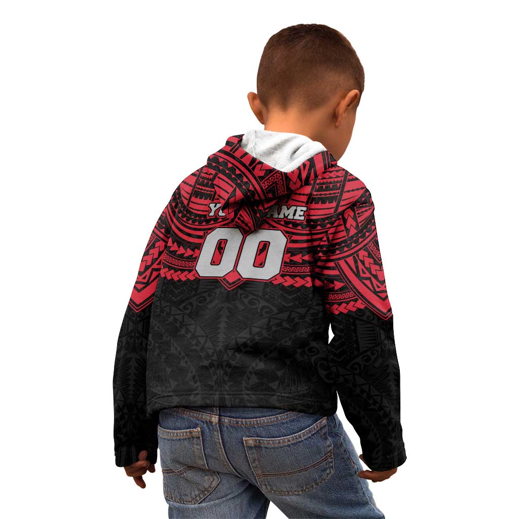 Personalized Essendon Bombers Kid Hoodie Polynesian Tribal Pattern Heritage Football
