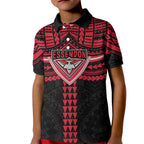 Personalized Essendon Bombers Kid Polo Shirt Polynesian Tribal Pattern Heritage Football