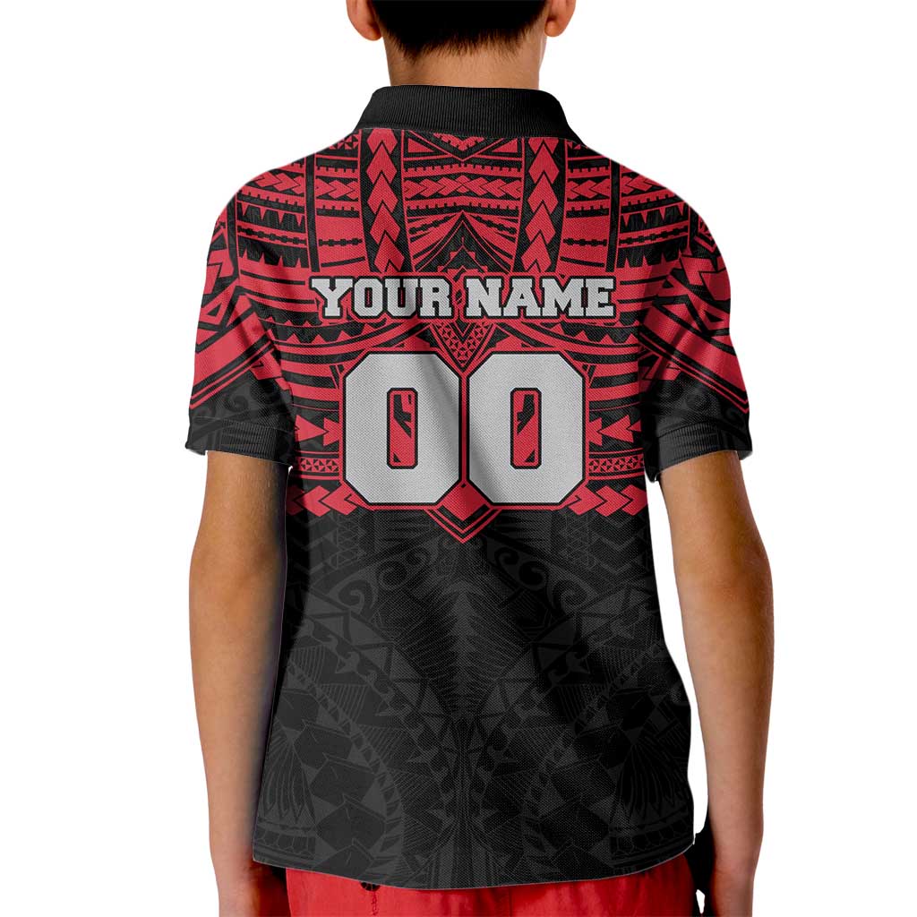 Personalized Essendon Bombers Kid Polo Shirt Polynesian Tribal Pattern Heritage Football