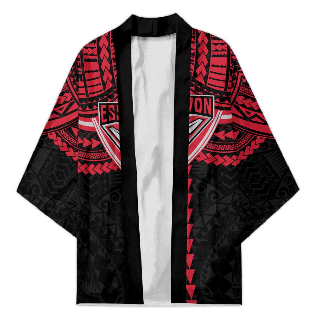 Personalized Essendon Bombers Kimono Polynesian Tribal Pattern Heritage Football