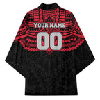 Personalized Essendon Bombers Kimono Polynesian Tribal Pattern Heritage Football