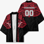 Personalized Essendon Bombers Kimono Polynesian Tribal Pattern Heritage Football