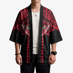 Personalized Essendon Bombers Kimono Polynesian Tribal Pattern Heritage Football
