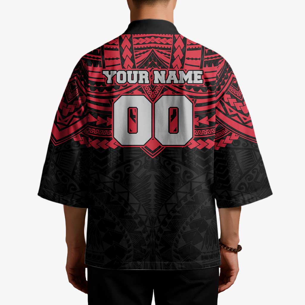 Personalized Essendon Bombers Kimono Polynesian Tribal Pattern Heritage Football