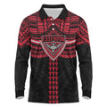 Personalized Essendon Bombers Long Sleeve Polo Shirt Polynesian Tribal Pattern Heritage Football