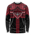 Personalized Essendon Bombers Long Sleeve Shirt Polynesian Tribal Pattern Heritage Football