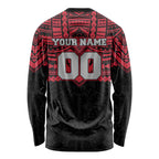 Personalized Essendon Bombers Long Sleeve Shirt Polynesian Tribal Pattern Heritage Football