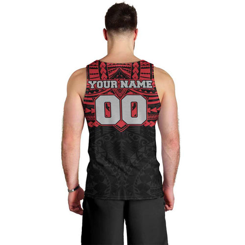 Personalized Essendon Bombers Men Tank Top Polynesian Tribal Pattern Heritage Football