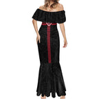 Personalized Essendon Bombers Mermaid Dress Polynesian Tribal Pattern Heritage Football
