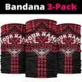 Personalized Essendon Bombers Neck Gaiter Polynesian Tribal Pattern Heritage Football