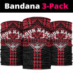 Personalized Essendon Bombers Neck Gaiter Polynesian Tribal Pattern Heritage Football