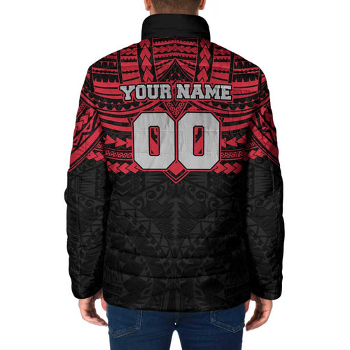 Personalized Essendon Bombers Padded Jacket Polynesian Tribal Pattern Heritage Football