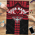 Personalized Essendon Bombers Puzzle Polynesian Tribal Pattern Heritage Football