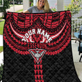 Personalized Essendon Bombers Quilt Polynesian Tribal Pattern Heritage Football