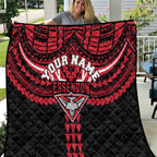 Personalized Essendon Bombers Quilt Polynesian Tribal Pattern Heritage Football