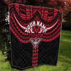 Personalized Essendon Bombers Quilt Polynesian Tribal Pattern Heritage Football