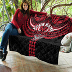 Personalized Essendon Bombers Quilt Polynesian Tribal Pattern Heritage Football